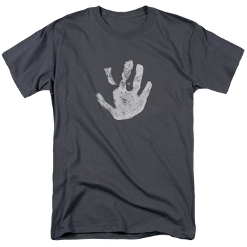 Charcoal men's regular fit t-shirt with Lord of the Rings White Hand graphic