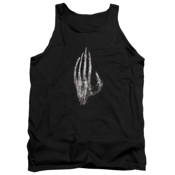 Black men's tank with Lord of the Rings Hand Of Saruman graphic
