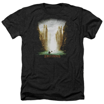 Charcoal men's heather t-shirt with Lord of the Rings Kings Of Old graphic