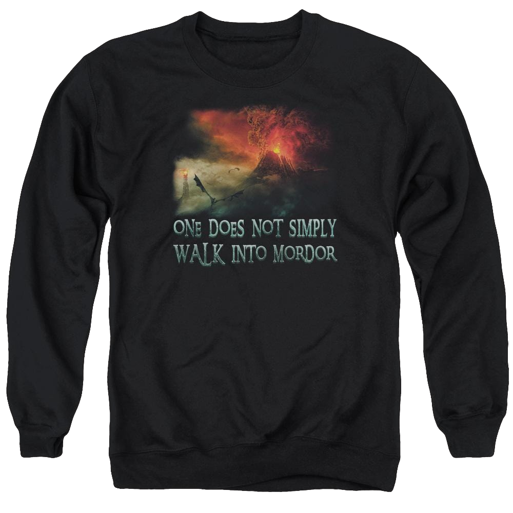 Lord of the Rings Walk In Mordor Men's Crewneck Sweatshirt Men's Crewneck Sweatshirt Lord Of The Rings   