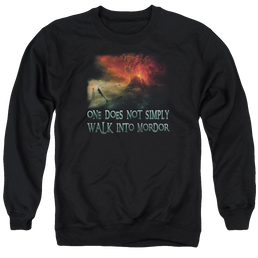 Lord of the Rings Walk In Mordor Men's Crewneck Sweatshirt Men's Crewneck Sweatshirt Lord Of The Rings   