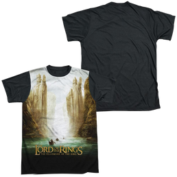 Lord of the Rings Fellowship Poster Men's Black Back T-Shirt Men's Black Back T-Shirt Lord Of The Rings   