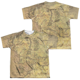 Lord of the Rings Trilogy, The Middle Earth Map - Youth All-Over Print T-Shirt Youth All-Over Print T-Shirt (Ages 8-12) Lord Of The Rings   
