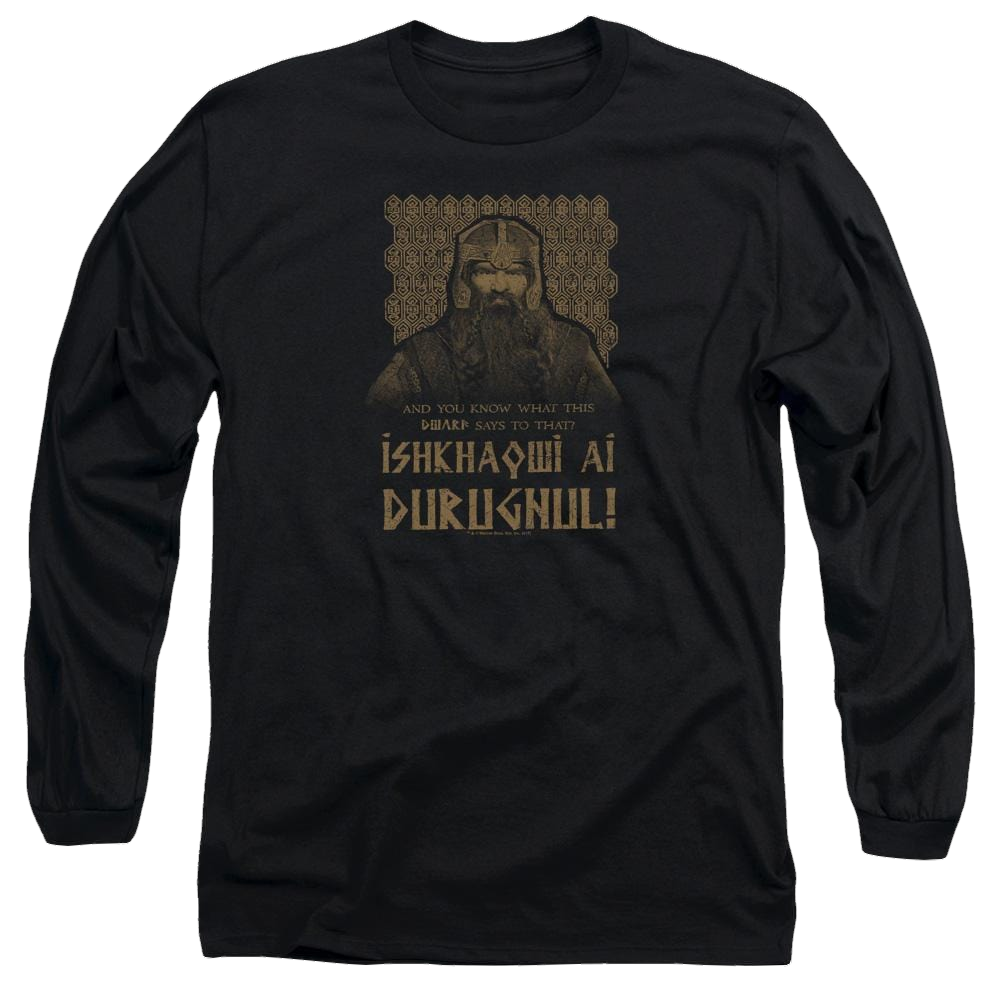 Lord of the Rings Ishkhaqwi Durugnul Men's Long Sleeve T-Shirt Men's Long Sleeve T-Shirt Lord Of The Rings   