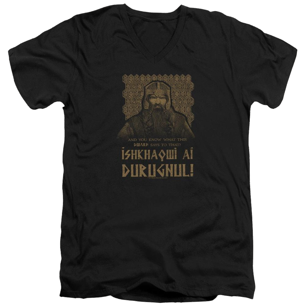 Lord of the Rings Ishkhaqwi Durugnul Men's V-Neck T-Shirt Men's V-Neck T-Shirt Lord Of The Rings   