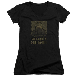 Lord of the Rings Ishkhaqwi Durugnul Juniors V-Neck T-Shirt Juniors V-Neck T-Shirt Lord Of The Rings   