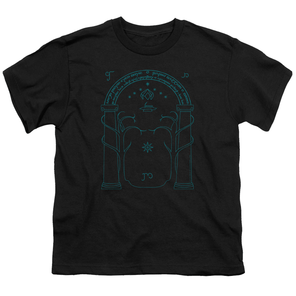 Lord of the Rings Trilogy, The Doors Of Durin - Youth T-Shirt Youth T-Shirt (Ages 8-12) Lord Of The Rings   