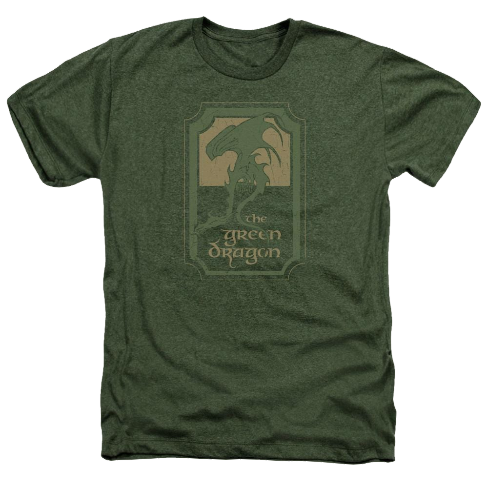 Lord of the Rings Green Dragon Tavern Men's Heather T-Shirt Men's Heather T-Shirt Lord Of The Rings   