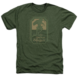 Lord of the Rings Green Dragon Tavern Men's Heather T-Shirt Men's Heather T-Shirt Lord Of The Rings   