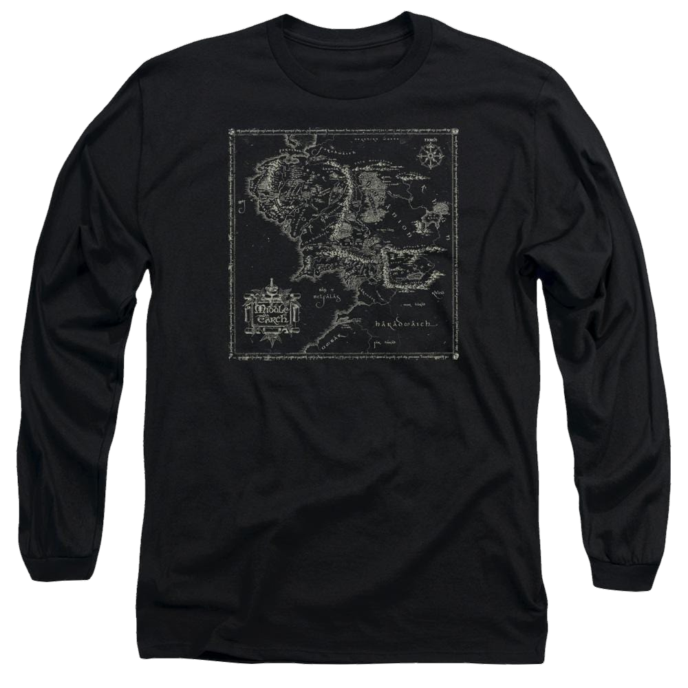 Lord of the Rings Map Of Me Men's Long Sleeve T-Shirt Men's Long Sleeve T-Shirt Lord Of The Rings   