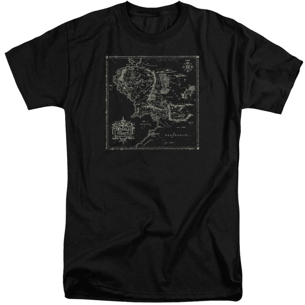 Lord of the Rings Map Of Me Men's Tall Fit T-Shirt Men's Tall Fit T-Shirt Lord Of The Rings   