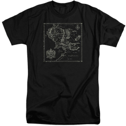 Lord of the Rings Map Of Me Men's Tall Fit T-Shirt Men's Tall Fit T-Shirt Lord Of The Rings   