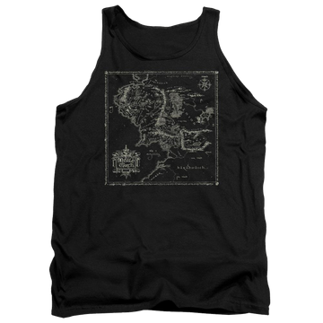 Black men's tank with Lord of the Rings Map Of Me graphic