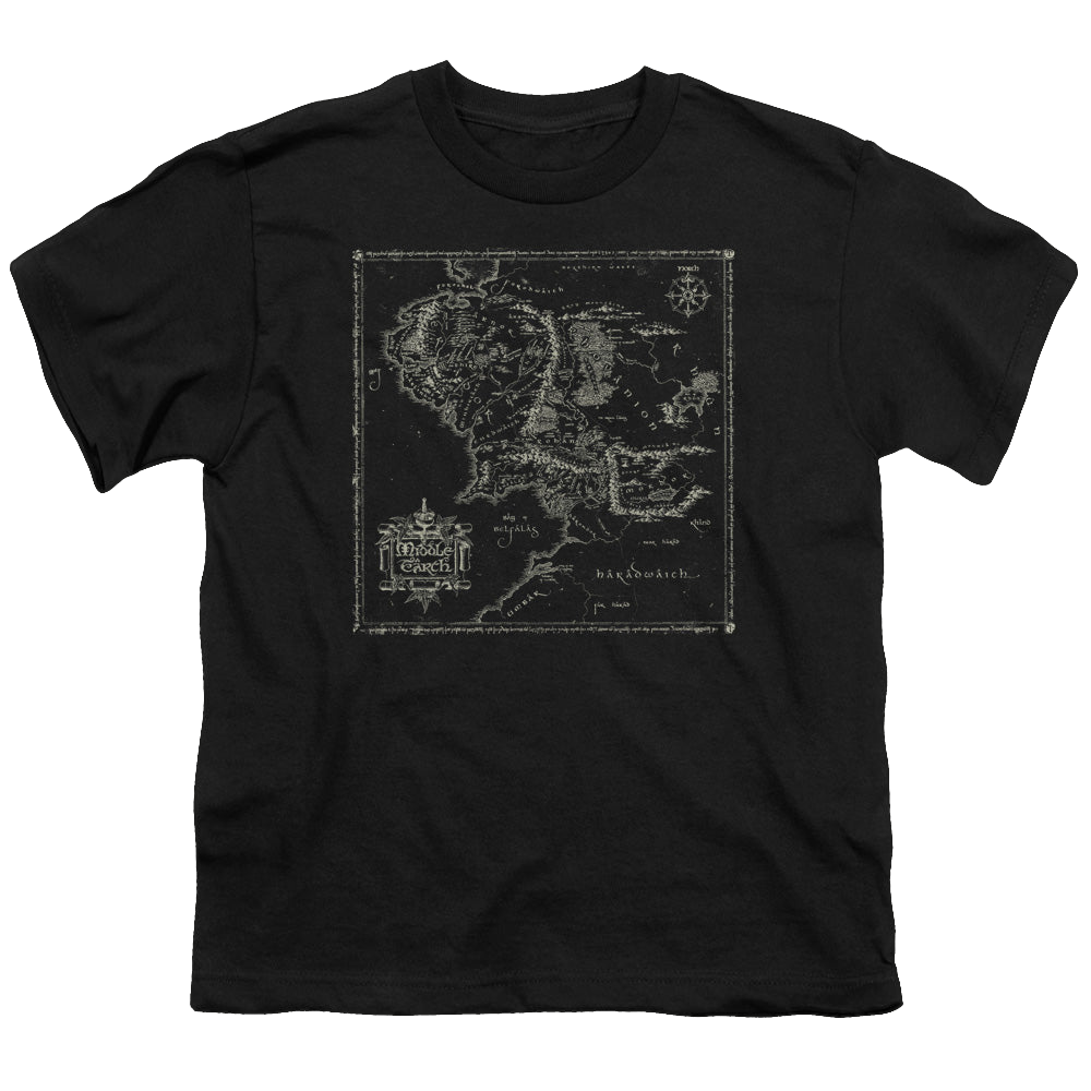 Lord of the Rings Trilogy, The Map Of Me - Youth T-Shirt Youth T-Shirt (Ages 8-12) Lord Of The Rings   