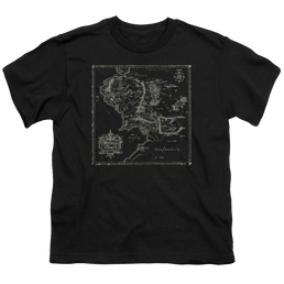 Lord of the Rings Trilogy, The Map Of Me - Youth T-Shirt Youth T-Shirt (Ages 8-12) Lord Of The Rings   