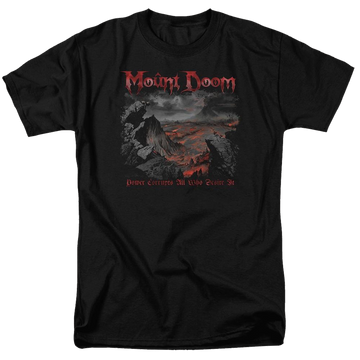 Black men's regular fit t-shirt with Lord of the Rings Power Corrupts graphic