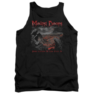 Black men's tank with Lord of the Rings Power Corrupts graphic