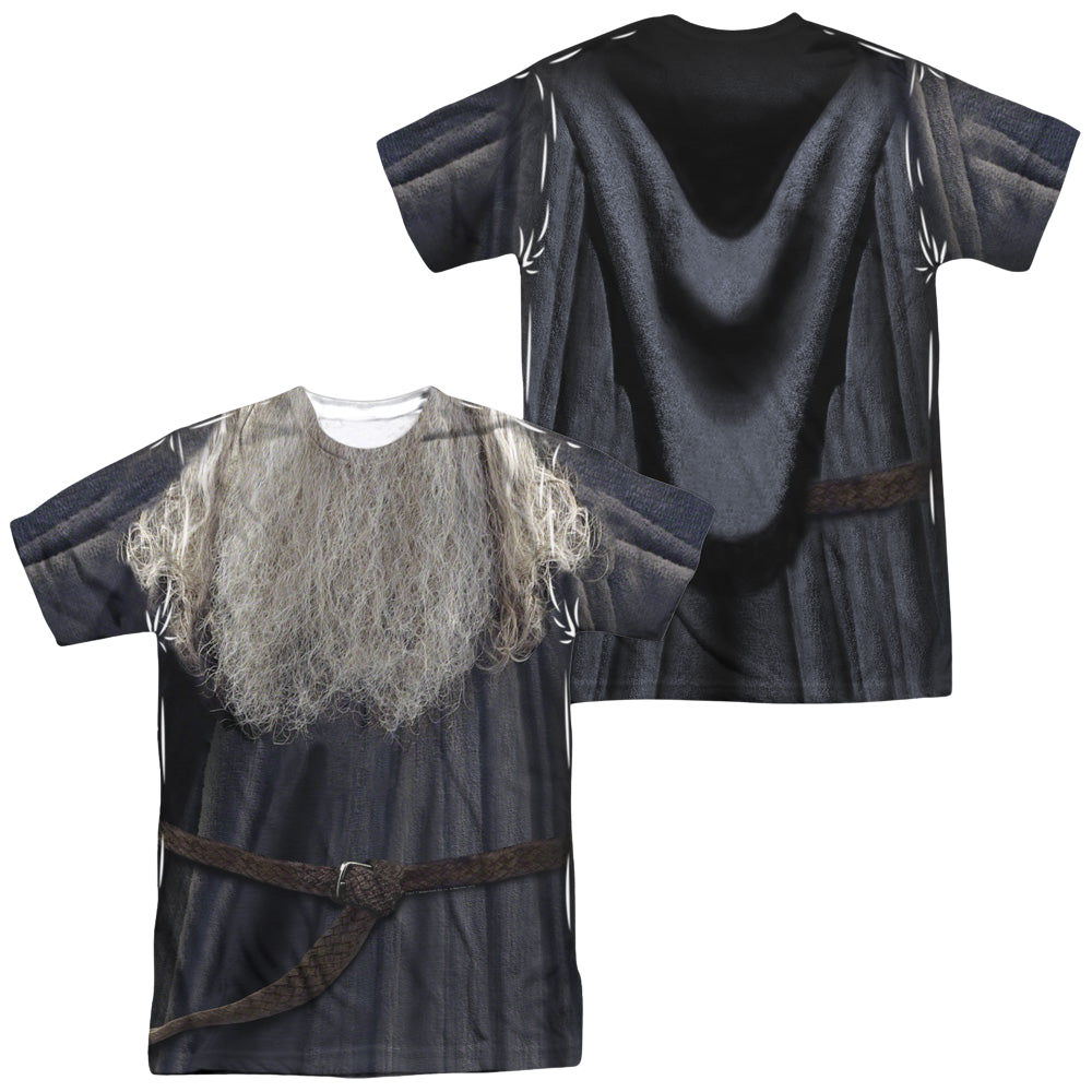 Lord of the Rings Trilogy, The Lord Of The Rings Galdalf The Grey Costume (Front Back Print) - Men's All-Over Print T-Shirt Men's All-Over Print T-Shirt Lord Of The Rings   