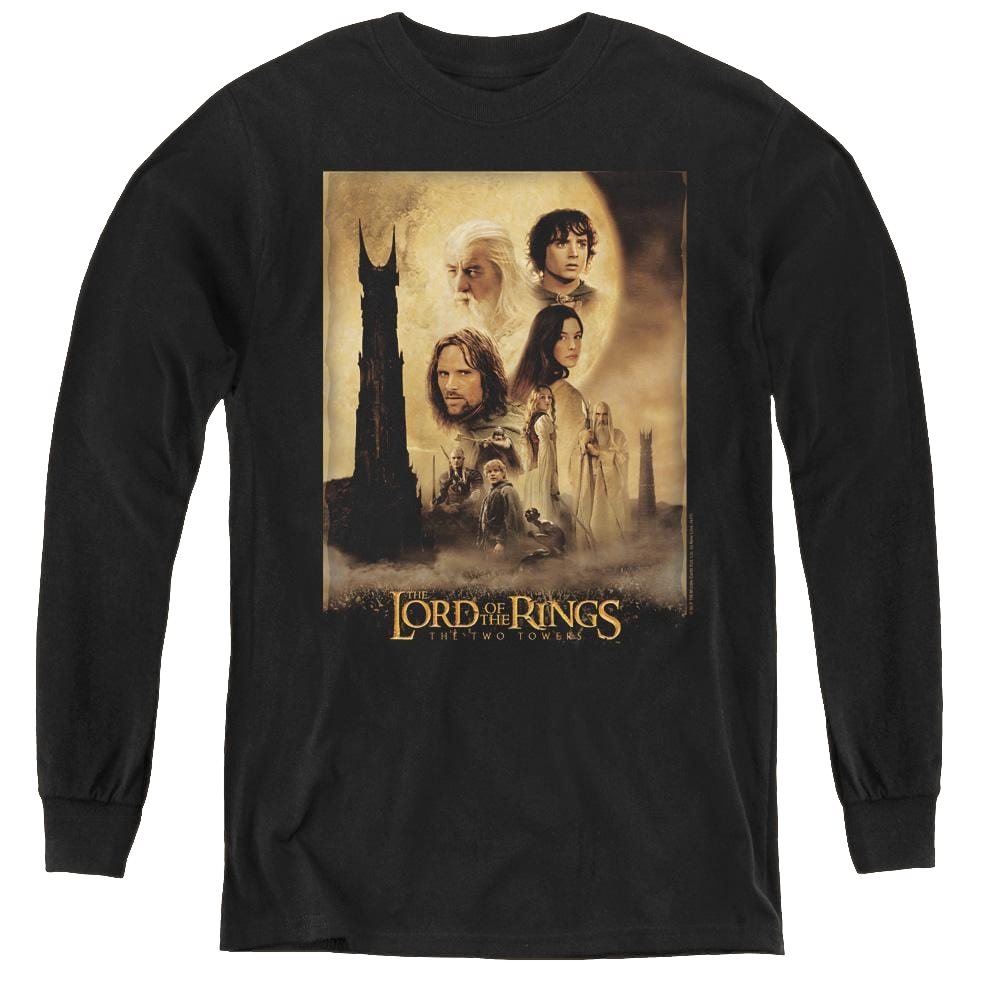 Lord Of The Rings Trilogy, The Tt Poster - Youth Long Sleeve T-Shirt Youth Long Sleeve T-Shirt Lord Of The Rings   