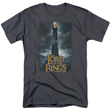 Charcoal men's regular fit t-shirt with Lord of the Rings Always Watching graphic
