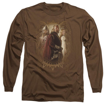Coffee men's long sleeve t-shirt with Lord of the Rings Rohan Royalty graphic