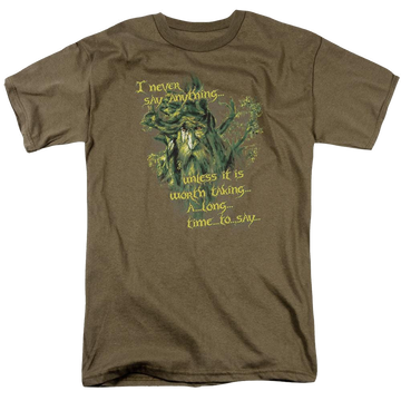 Safari green men's regular fit t-shirt with Lord of the Rings Slow Talker graphic