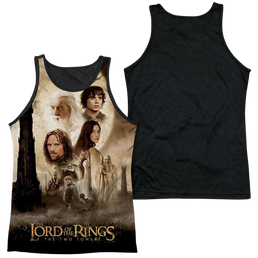 Lord of the Rings Towers Poster Men's Black Back Tank Men's Black Back Tank Lord Of The Rings   