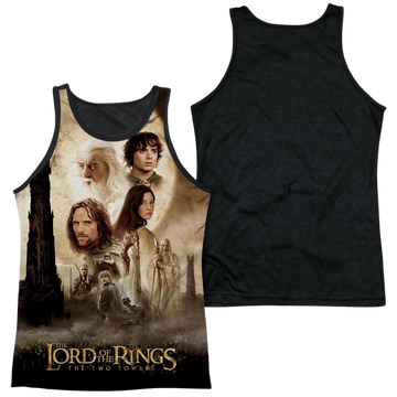 Lord of the Rings Towers Poster men's black back tank