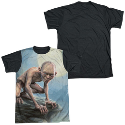 Lord of the Rings Gollum Moon Men's Black Back T-Shirt Men's Black Back T-Shirt Lord Of The Rings   