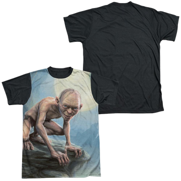 Lord of the Rings Gollum Moon men's black back t-shirt