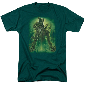 Hunter green men's regular fit t-shirt with Lord of the Rings Treebeard graphic