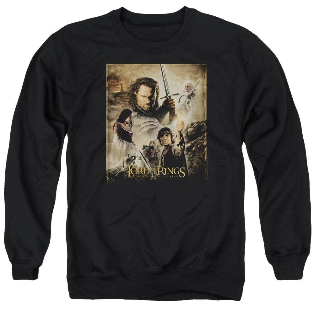 Lord of the Rings Rotk Poster Men's Crewneck Sweatshirt Men's Crewneck Sweatshirt Lord Of The Rings   