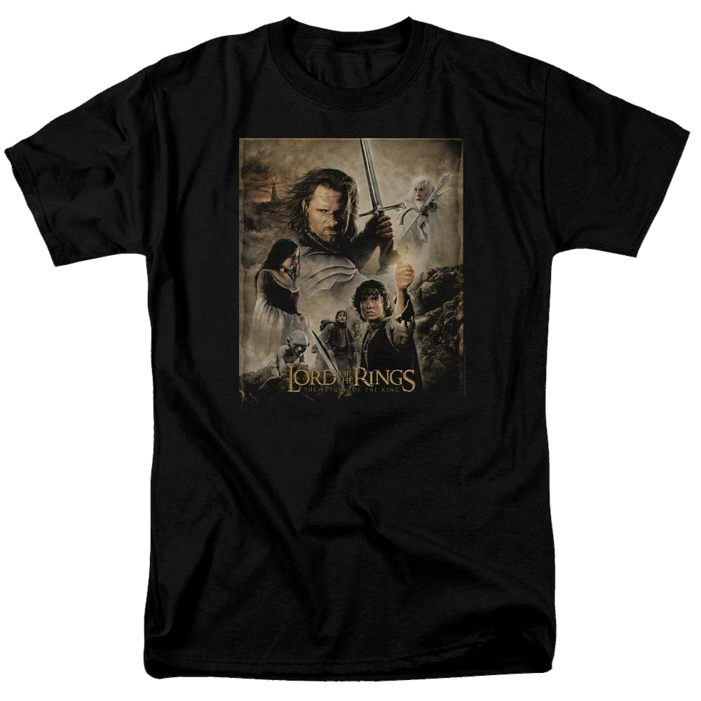 Lord of the Rings Rotk Poster Men's Regular Fit T-Shirt Men's Regular Fit T-Shirt Lord Of The Rings   