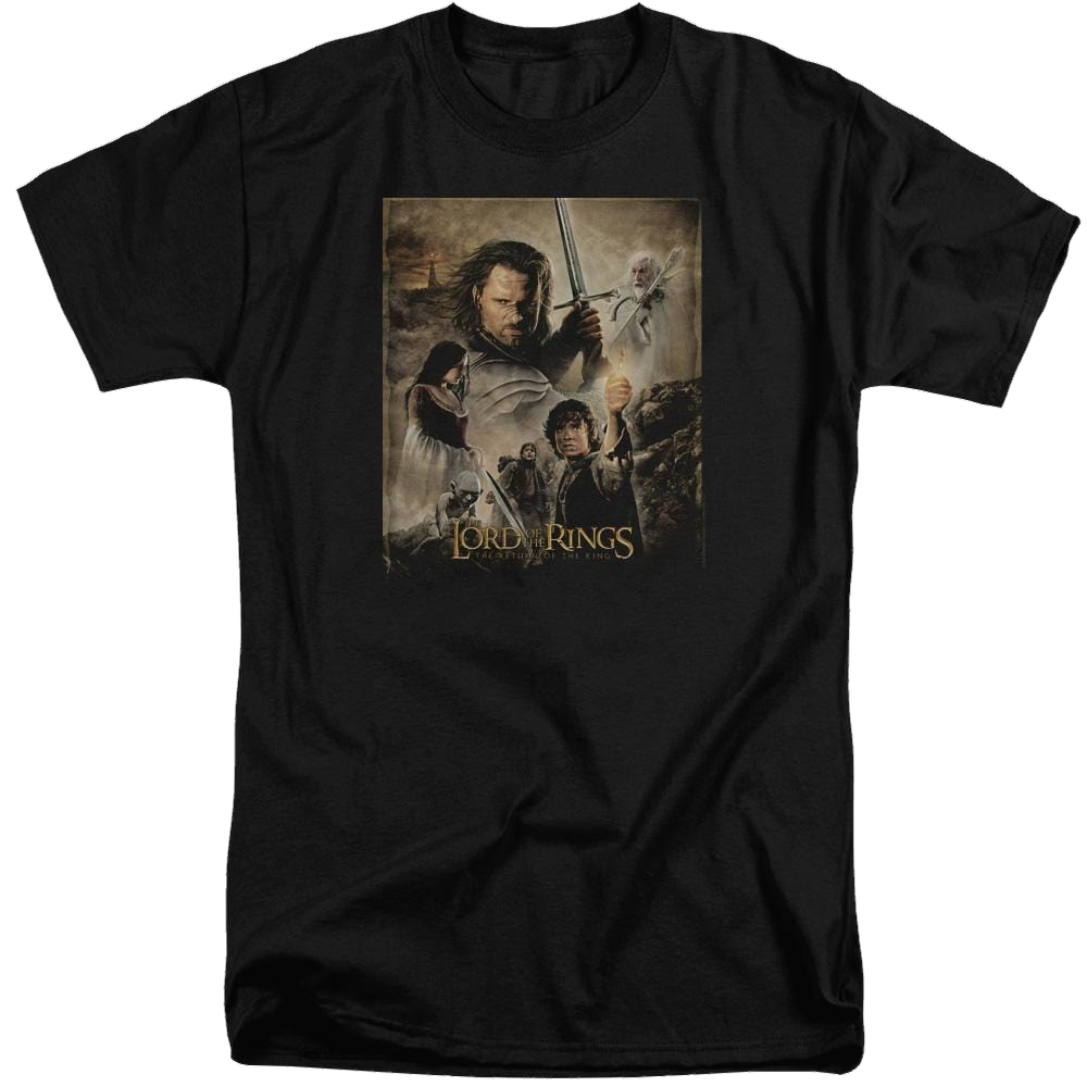 Lord of the Rings Rotk Poster Men's Tall Fit T-Shirt Men's Tall Fit T-Shirt Lord Of The Rings   