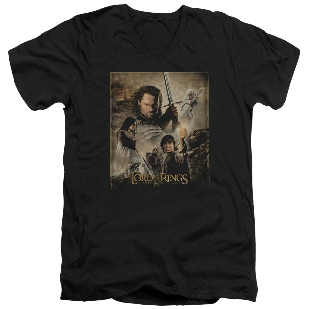 Lord of the Rings Rotk Poster Men's V-Neck T-Shirt Men's V-Neck T-Shirt Lord Of The Rings   