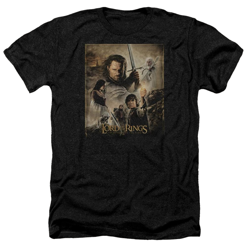 Lord of the Rings Rotk Poster Men's Heather T-Shirt Men's Heather T-Shirt Lord Of The Rings   