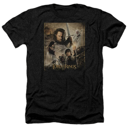 Lord of the Rings Rotk Poster Men's Heather T-Shirt Men's Heather T-Shirt Lord Of The Rings   