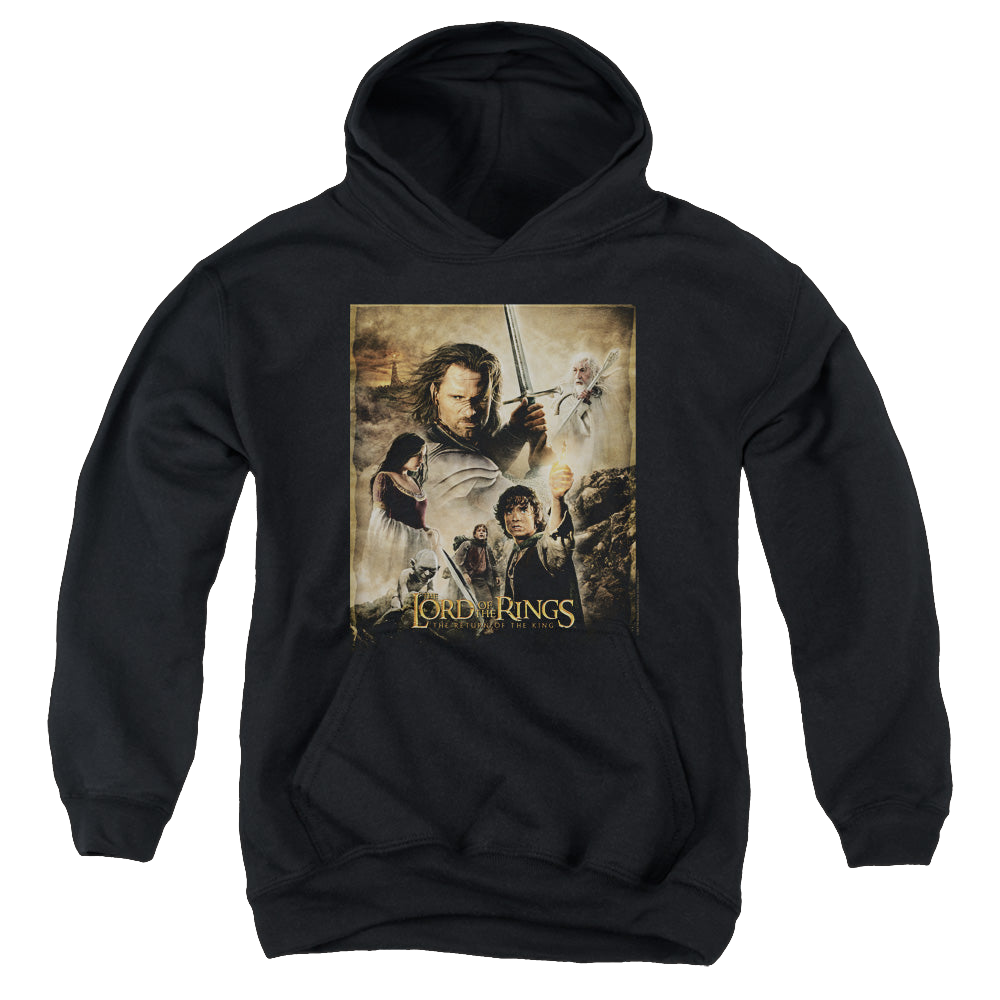 Lord of the Rings Trilogy, The Rotk Poster - Youth Hoodie Youth Hoodie (Ages 8-12) Lord Of The Rings   