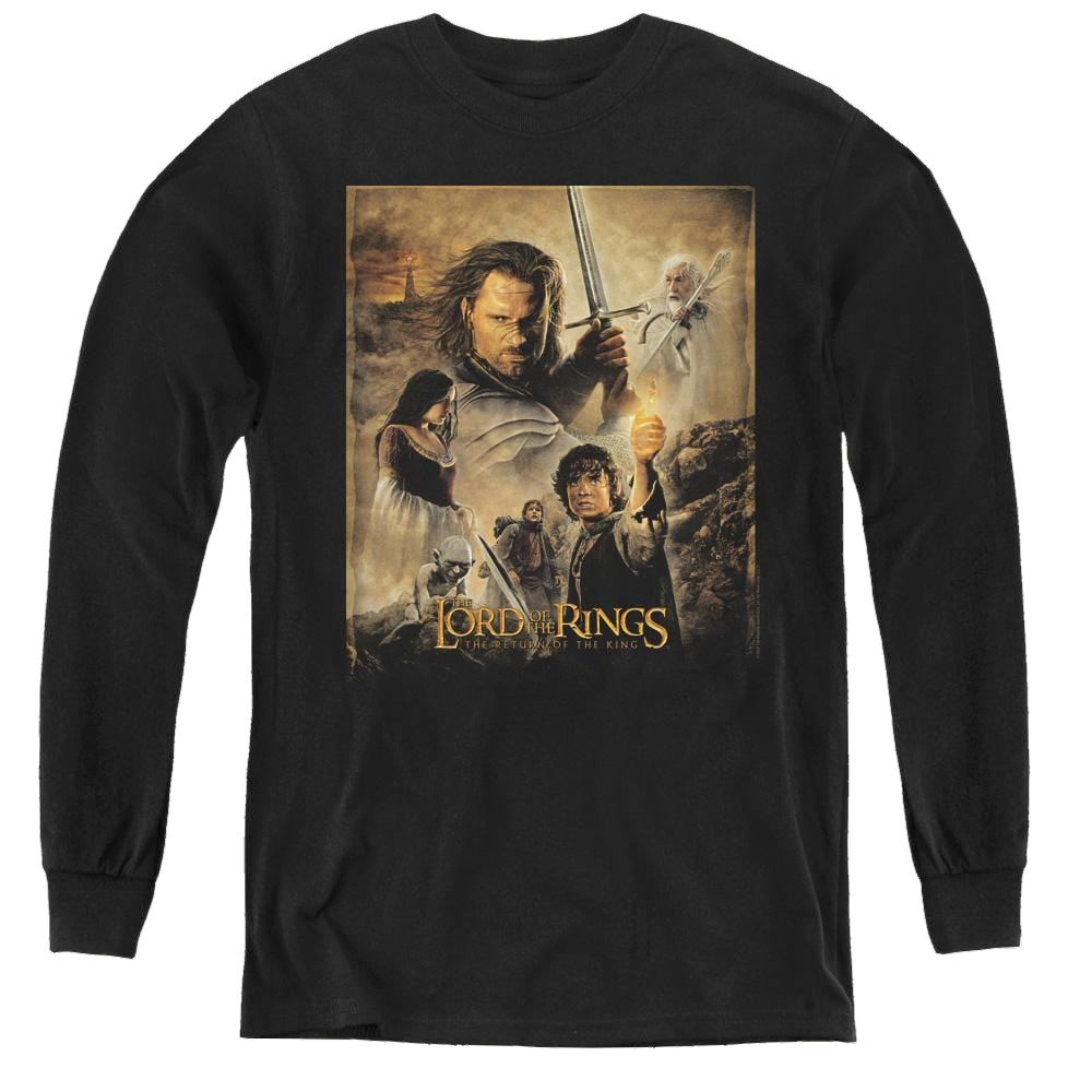 Lord Of The Rings Trilogy, The Rotk Poster - Youth Long Sleeve T-Shirt Youth Long Sleeve T-Shirt Lord Of The Rings   