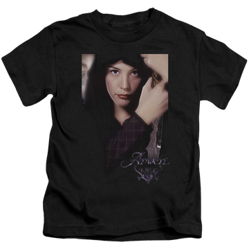 Black kid's t-shirt for ages 4 to 7 with Lord of the Rings Arwen graphic