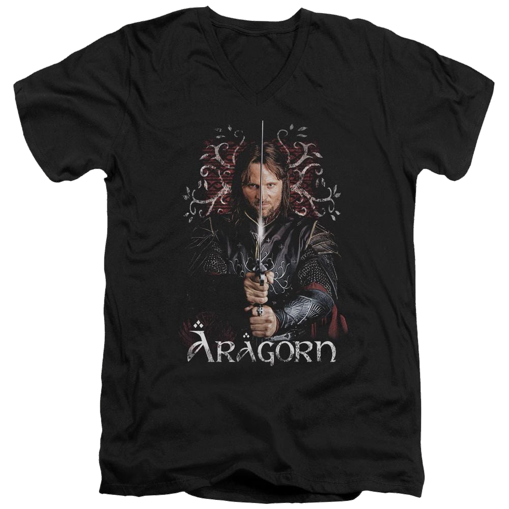 Lord of the Rings Aragorn Men's V-Neck T-Shirt Men's V-Neck T-Shirt Lord Of The Rings   