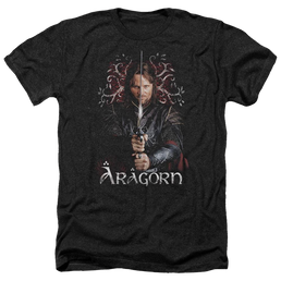 Lord of the Rings Aragorn Men's Heather T-Shirt Men's Heather T-Shirt Lord Of The Rings   