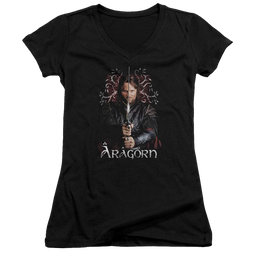 Lord of the Rings Aragorn Juniors V-Neck T-Shirt Juniors V-Neck T-Shirt Lord Of The Rings   
