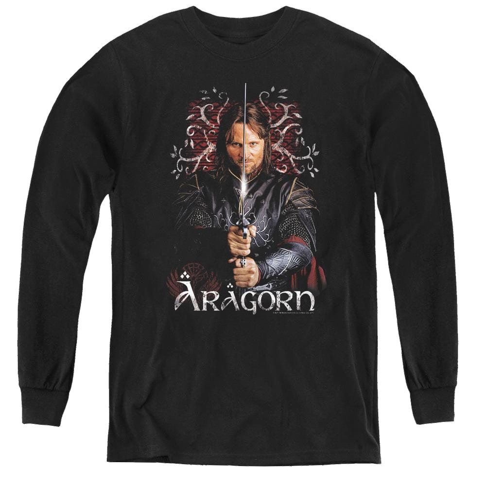 Lord Of The Rings Trilogy, The Aragorn - Youth Long Sleeve T-Shirt Youth Long Sleeve T-Shirt Lord Of The Rings   