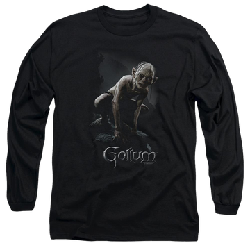 Black men's long sleeve t-shirt with Lord of the Rings Gollum graphic