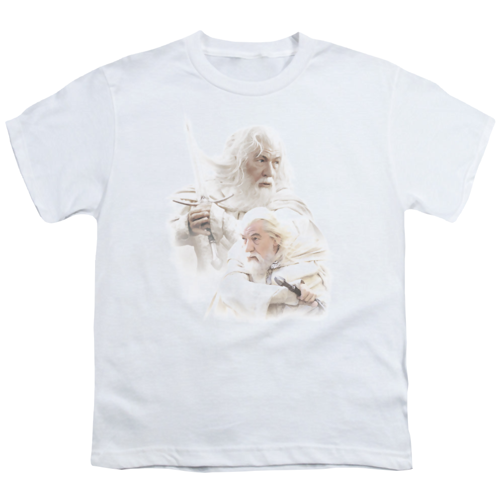 Lord of the Rings Trilogy, The Gandalf The White - Youth T-Shirt Youth T-Shirt (Ages 8-12) Lord Of The Rings   