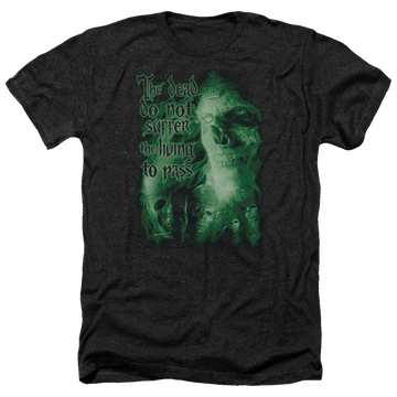 Charcoal men's heather t-shirt with Lord of the Rings King Of The Dead graphic