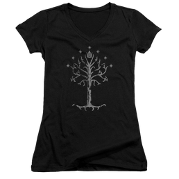 Lord of the Rings Tree Of Gondor Juniors V-Neck T-Shirt Juniors V-Neck T-Shirt Lord Of The Rings   