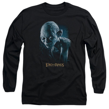 Black men's long sleeve t-shirt with Lord of the Rings Sneaking graphic