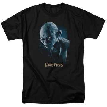 Black men's regular fit t-shirt with Lord of the Rings Sneaking graphic